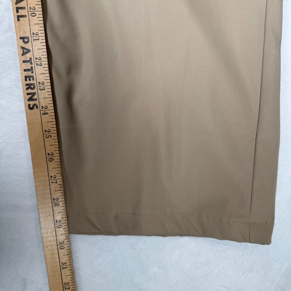 Lands End Dress Pants Womens 18W Tan Khaki Straight Leg Stretch Career 29.5" Ins - Picture 7 of 11